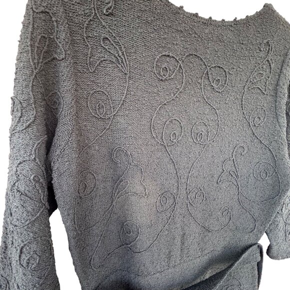 VTG Snyderknit California Black Hand Loomed Wiggle Sheath V-Neck Dress Small - Picture 12 of 12